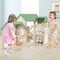 Wooden Corner Dollhouse Playset with 6 Rooms and 36 Pieces for Kids 3+ Years Old - 34" x 14.5" x 32.5" (L x W x H)